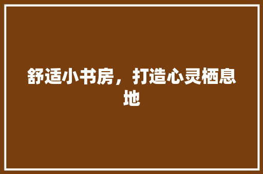舒适小书房，打造心灵栖息地 居家维修