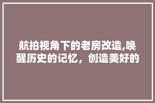 航拍视角下的老房改造,唤醒历史的记忆，创造美好的未来