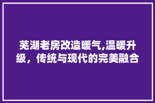芜湖老房改造暖气,温暖升级，传统与现代的完美融合