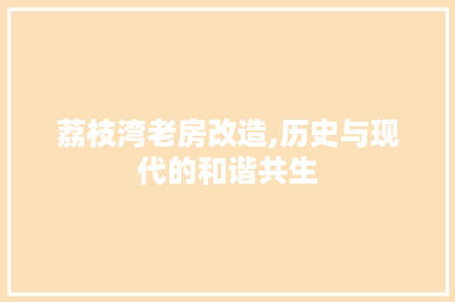 荔枝湾老房改造,历史与现代的和谐共生