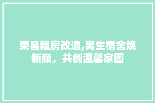 荣昌租房改造,男生宿舍焕新颜，共创温馨家园