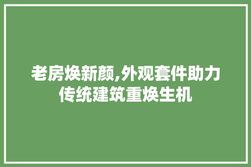 老房焕新颜,外观套件助力传统建筑重焕生机