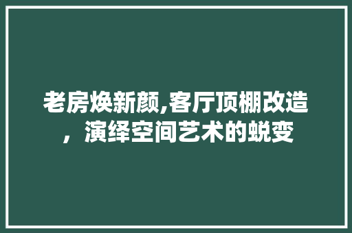 老房焕新颜,客厅顶棚改造，演绎空间艺术的蜕变
