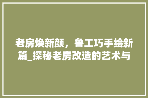 老房焕新颜，鲁工巧手绘新篇_探秘老房改造的艺术与智慧