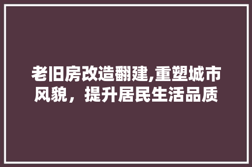 老旧房改造翻建,重塑城市风貌，提升居民生活品质