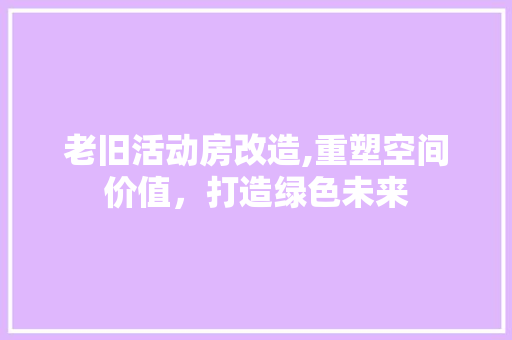 老旧活动房改造,重塑空间价值，打造绿色未来 墙体维修