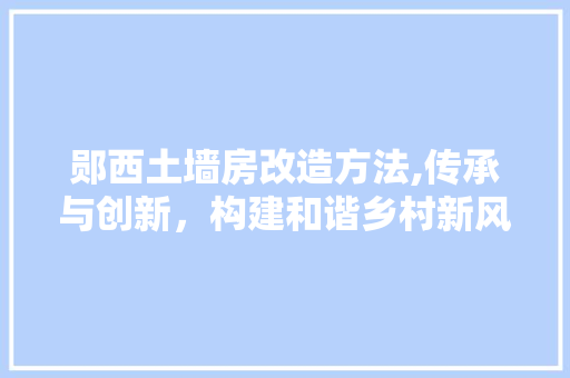 郧西土墙房改造方法,传承与创新，构建和谐乡村新风貌