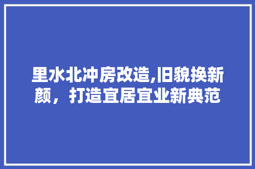 里水北冲房改造,旧貌换新颜，打造宜居宜业新典范