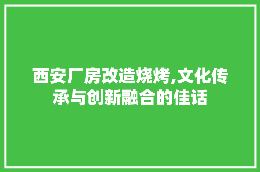 西安厂房改造烧烤,文化传承与创新融合的佳话