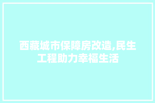 西藏城市保障房改造,民生工程助力幸福生活