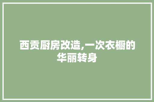 西贡厨房改造,一次衣橱的华丽转身