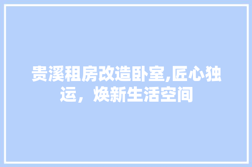 贵溪租房改造卧室,匠心独运，焕新生活空间