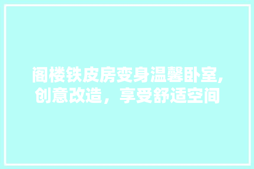 阁楼铁皮房变身温馨卧室,创意改造，享受舒适空间
