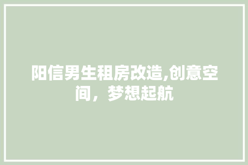 阳信男生租房改造,创意空间，梦想起航 居家维修