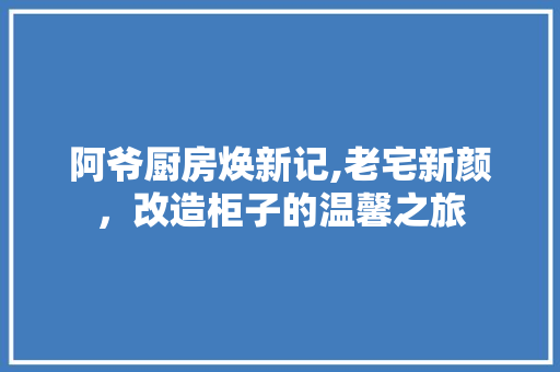 阿爷厨房焕新记,老宅新颜，改造柜子的温馨之旅
