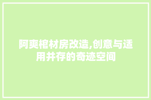 阿爽棺材房改造,创意与适用并存的奇迹空间