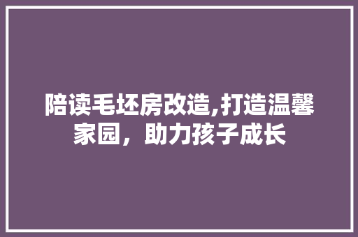陪读毛坯房改造,打造温馨家园，助力孩子成长