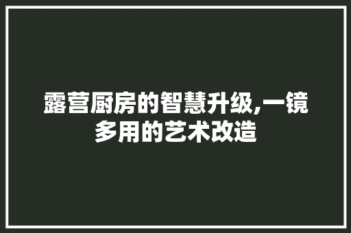 露营厨房的智慧升级,一镜多用的艺术改造
