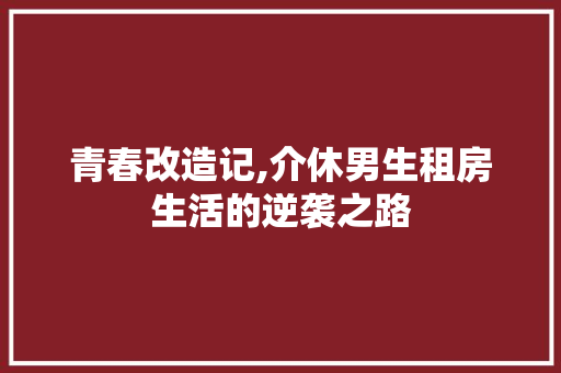 青春改造记,介休男生租房生活的逆袭之路