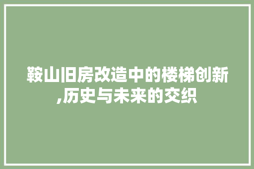 鞍山旧房改造中的楼梯创新,历史与未来的交织