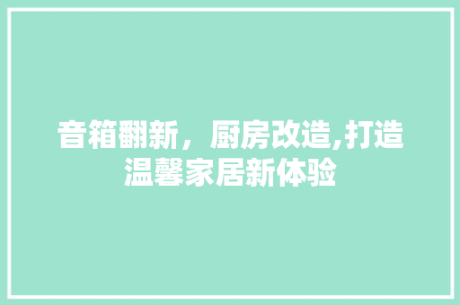 音箱翻新，厨房改造,打造温馨家居新体验
