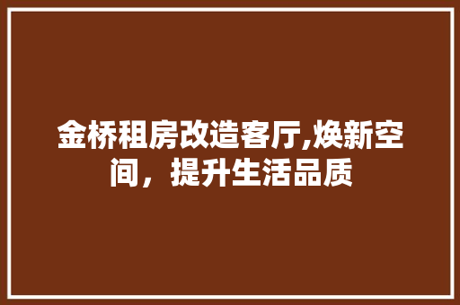 金桥租房改造客厅,焕新空间，提升生活品质