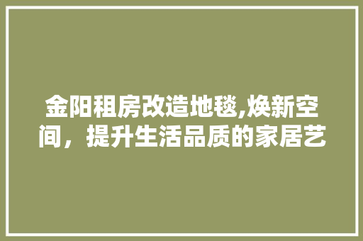 金阳租房改造地毯,焕新空间，提升生活品质的家居艺术