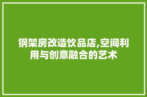 钢架房改造饮品店,空间利用与创意融合的艺术