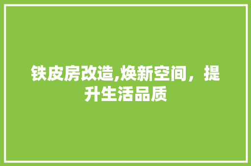 铁皮房改造,焕新空间，提升生活品质 家电维修