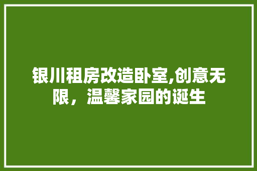 银川租房改造卧室,创意无限，温馨家园的诞生 墙体维修