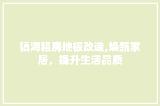 镇海租房地板改造,焕新家居，提升生活品质