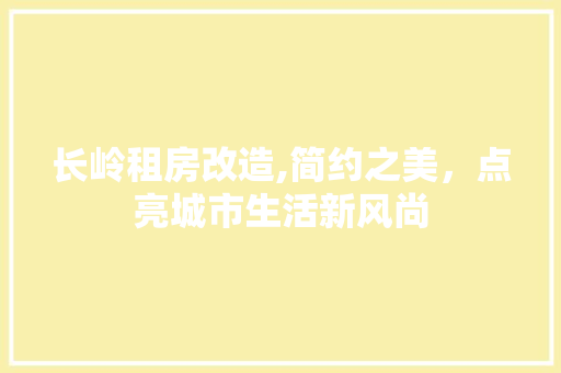 长岭租房改造,简约之美，点亮城市生活新风尚 墙体维修