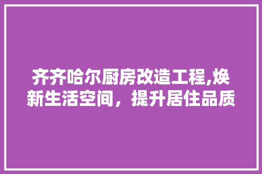 齐齐哈尔厨房改造工程,焕新生活空间，提升居住品质 墙体维修
