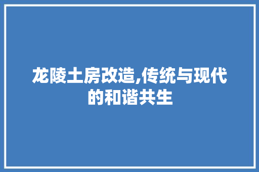龙陵土房改造,传统与现代的和谐共生