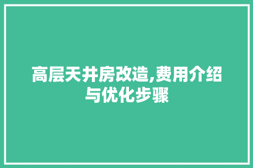 高层天井房改造,费用介绍与优化步骤