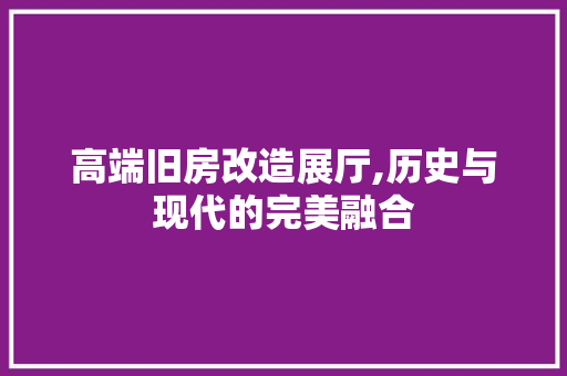 高端旧房改造展厅,历史与现代的完美融合 厨房维修