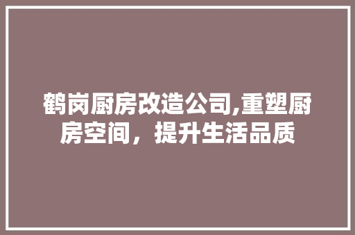 鹤岗厨房改造公司,重塑厨房空间，提升生活品质
