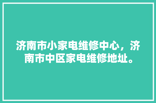 济南市小家电维修中心，济南市中区家电维修地址。 济南市小家电维修中心，济南市中区家电维修地址。 家电维修