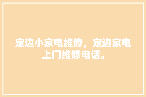 定边小家电维修，定边家电上门维修电话。 定边小家电维修，定边家电上门维修电话。 家电维修