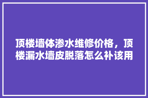 顶楼墙体渗水维修价格，顶楼漏水墙皮脱落怎么补该用什么材料好。 顶楼墙体渗水维修价格，顶楼漏水墙皮脱落怎么补该用什么材料好。 墙体维修