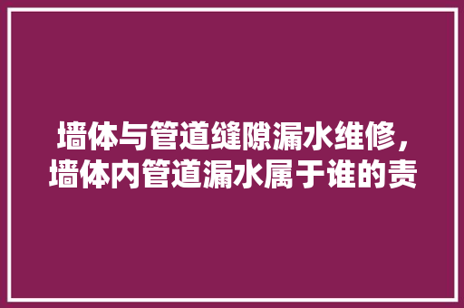 墙体与管道缝隙漏水维修，墙体内管道漏水属于谁的责任?。 墙体与管道缝隙漏水维修，墙体内管道漏水属于谁的责任?。 墙体维修