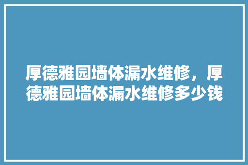 厚德雅园墙体漏水维修，厚德雅园墙体漏水维修多少钱。 厚德雅园墙体漏水维修，厚德雅园墙体漏水维修多少钱。 墙体维修