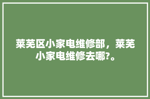 莱芜区小家电维修部，莱芜小家电维修去哪?。 莱芜区小家电维修部，莱芜小家电维修去哪?。 家电维修