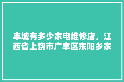 丰城有多少家电维修店，江西省上饶市广丰区东阳乡家电维修电话。 丰城有多少家电维修店，江西省上饶市广丰区东阳乡家电维修电话。 厨房维修