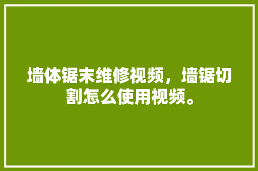 墙体锯末维修视频，墙锯切割怎么使用视频。 墙体锯末维修视频，墙锯切割怎么使用视频。 墙体维修