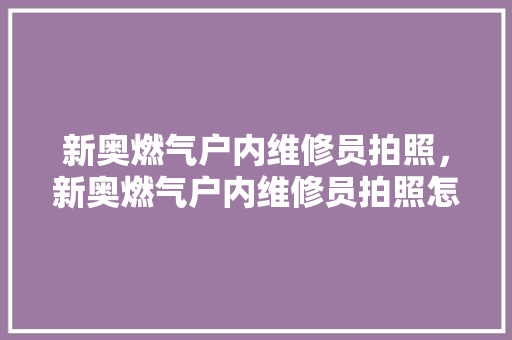 新奥燃气户内维修员拍照，新奥燃气户内维修员拍照怎么拍。 新奥燃气户内维修员拍照，新奥燃气户内维修员拍照怎么拍。 户内维修