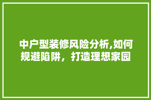 中户型装修风险分析,如何规避陷阱，打造理想家园 中户型装修风险分析,如何规避陷阱，打造理想家园 墙体维修