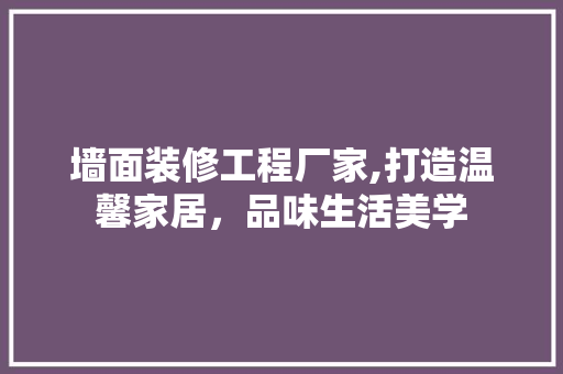 墙面装修工程厂家,打造温馨家居，品味生活美学 墙面装修工程厂家,打造温馨家居，品味生活美学 家电维修