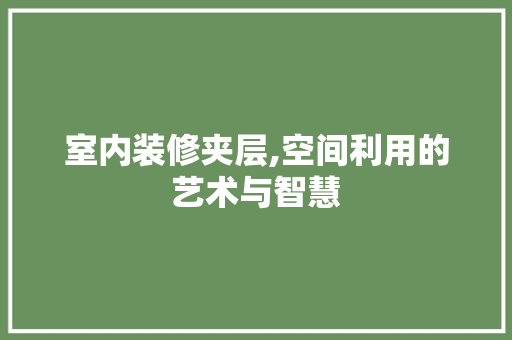室内装修夹层,空间利用的艺术与智慧 室内装修夹层,空间利用的艺术与智慧 厨房维修
