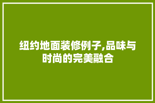 纽约地面装修例子,品味与时尚的完美融合 纽约地面装修例子,品味与时尚的完美融合 厨房维修